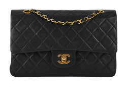 Vintage Medium Flap, Lambskin, Black, 1216261, DB, B, 3*